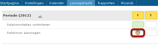 Loonrun aanvragen Nadat u alle personeelsmutaties (of personeelswijzigingen) heeft ingevoerd en u alle (eenmalige) looncomponenten heeft ingevoerd kunt u nu de opdracht geven om uw loonrun voor het