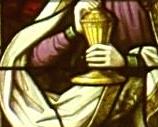 Kapel - Glas-in-lood Maria Magdalena (AD 0-70) met kruik waarin balsem om