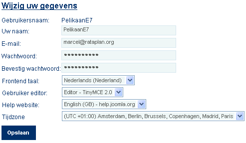 3. U heeft zich nu aangemeld. Er verschijnt in de donkerblauwe menu balk, rechts naast PeliPraat een menu met de naam Extra.