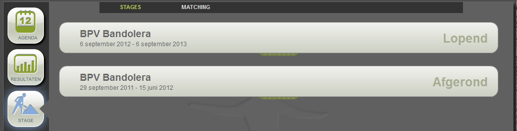 BPV Stages Hierin staan alle BPV-gegevens van je opleiding(en). Matching wordt door Scalda niet gebruikt.