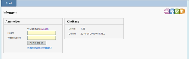 1. Inloggen Gebruik Internet Explorer als browser Ga naar www.kindkans.
