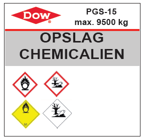 Type 8.2 OPSLAG CHEMICALIEN markeringsbord. Vendor code (Remotec): 976735 Bestelcode type 8.2 Opslag chemicaliën markeringsbord (600 x 600mm) bord. Incl. 4 gaten.