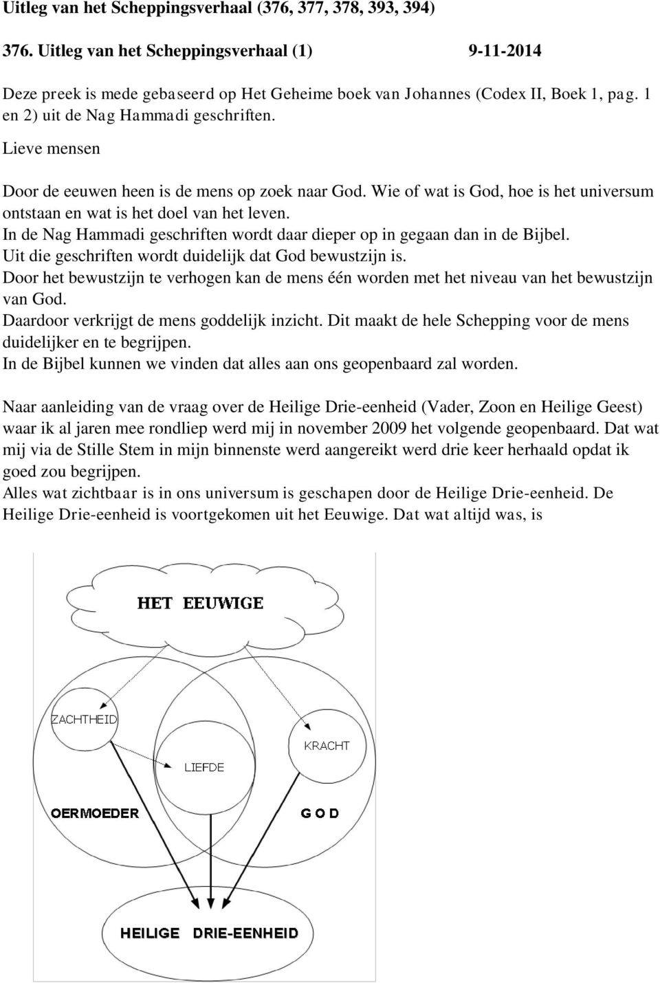 In de Nag Hammadi geschriften wordt daar dieper op in gegaan dan in de Bijbel. Uit die geschriften wordt duidelijk dat God bewustzijn is.