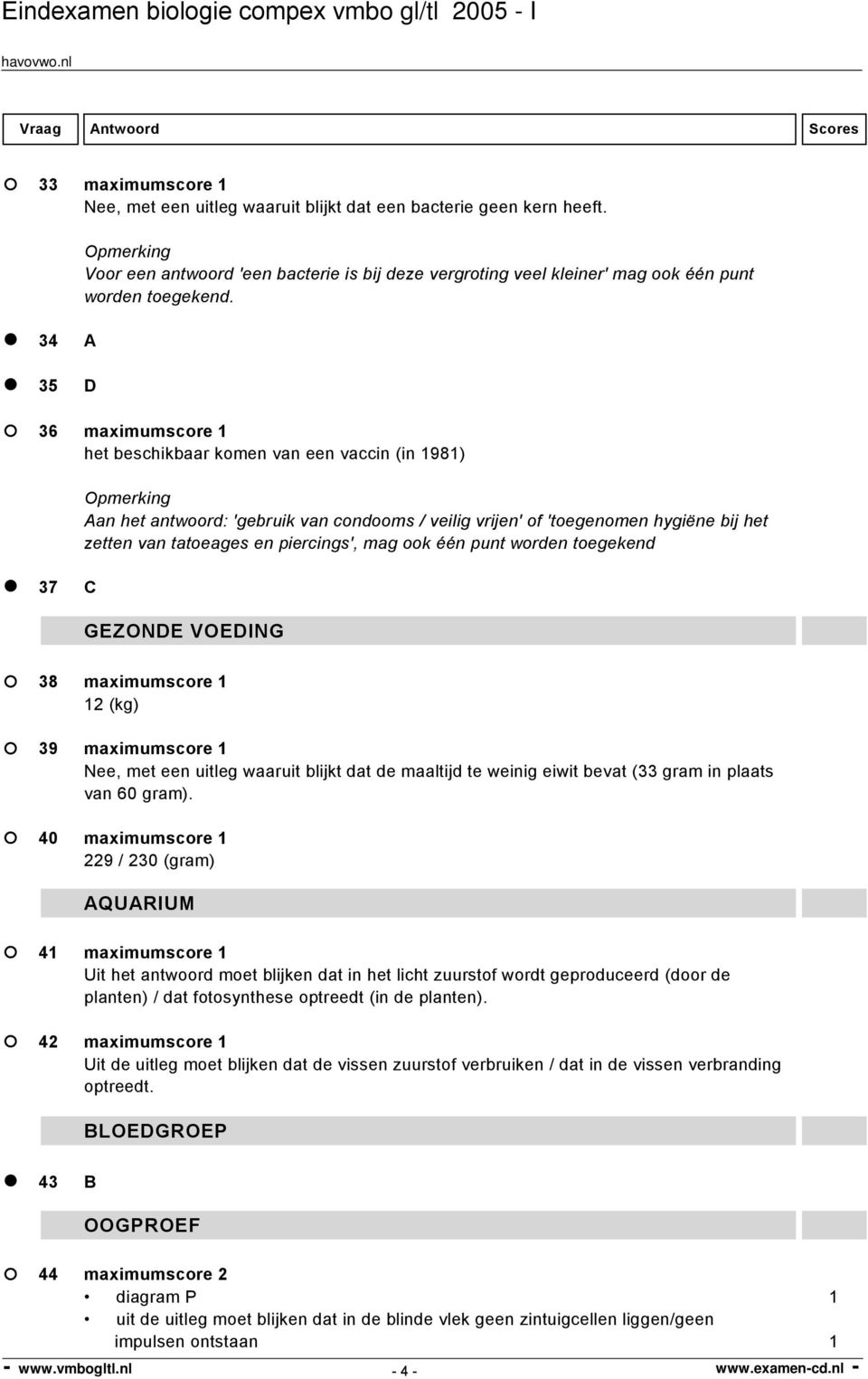 ook één punt worden toegekend GEZONDE VOEDING 38 maximumscore 1 12 (kg) 39 maximumscore 1 Nee, met een uitleg waaruit blijkt dat de maaltijd te weinig eiwit bevat (33 gram in plaats van 60 gram).