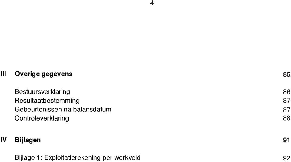 balansdatum Controleverklaring 85 86 87 87 88