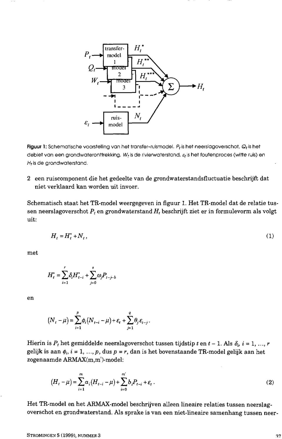 Schematisch staat het TR-model weergegeven in figuur l.