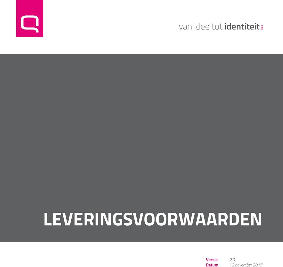 LEVERINGSVOORWAARDEN