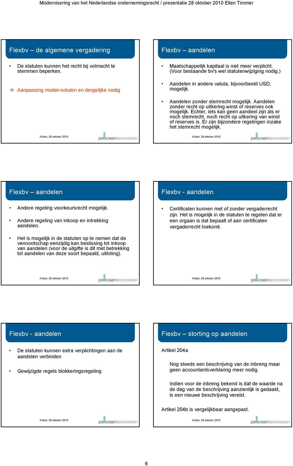 Aandelen zonder recht op uitkering winst of reserves ook mogelijk. Echter, iets kan geen aandeel zijn als er noch stemrecht, noch recht op uitkering van winst of reserves is.