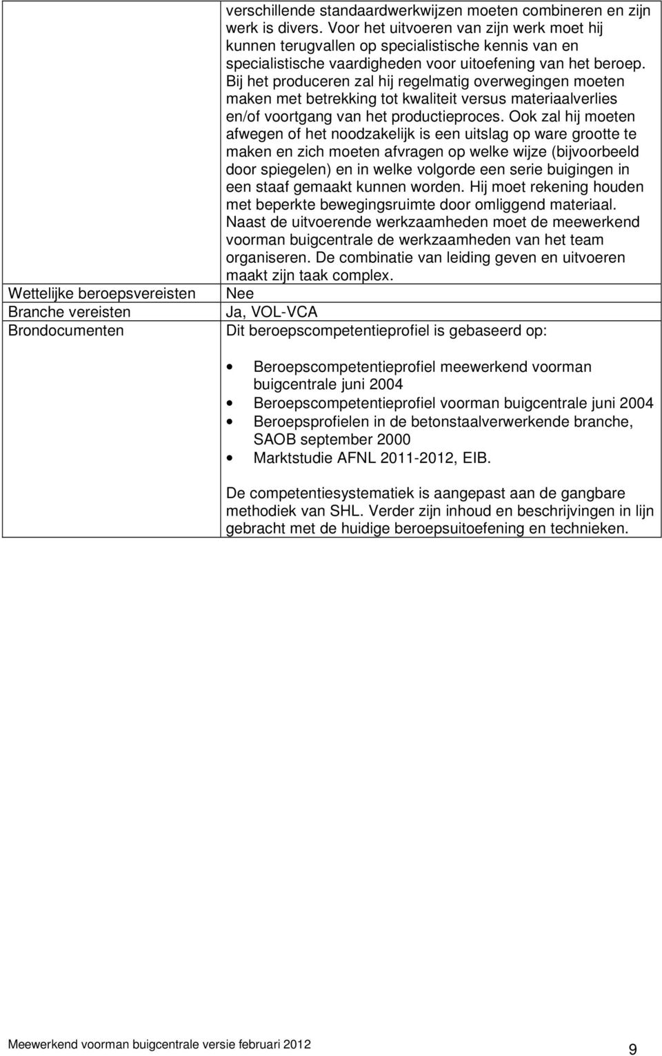 Bij het produceren zal hij regelmatig overwegingen moeten maken met betrekking tot kwaliteit versus materiaalverlies en/of voortgang van het productieproces.