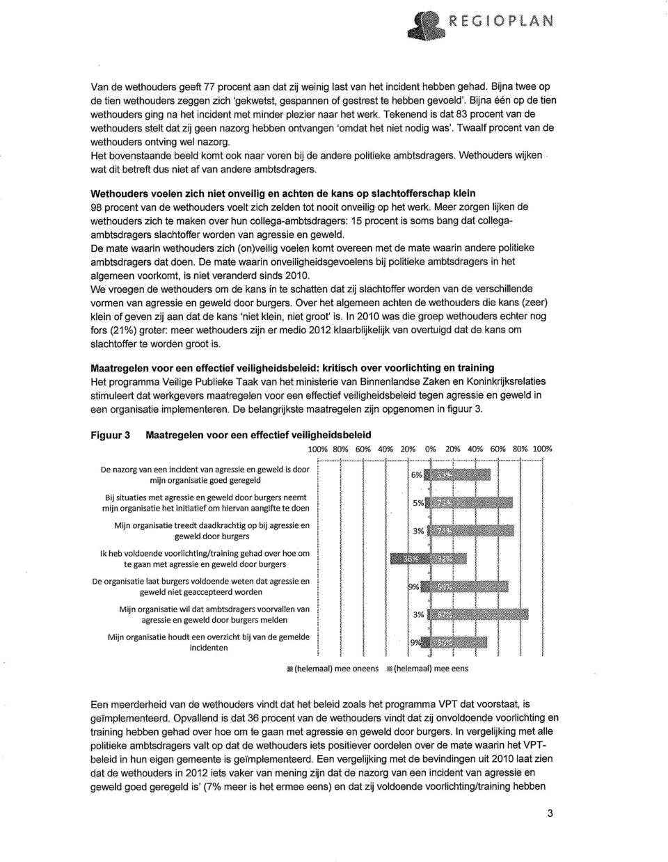 Twaalf procent van de wethouders ontvng wel nazorg. Het bovenstaande beeld komt ook naar voren bj de andere polteke ambtsdragers. Wethouders wjken wat dt betreft dus net af van andere ambtsdragers.