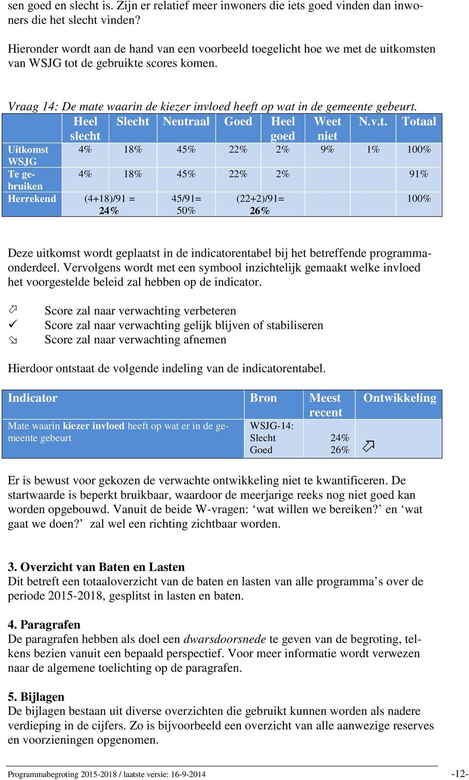 Vraag 14: De mate