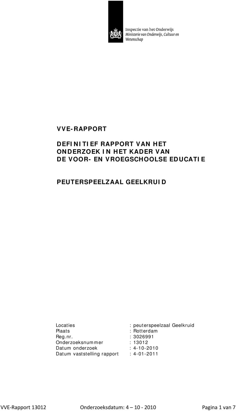 Plaats : Rotterdam Reg.nr.