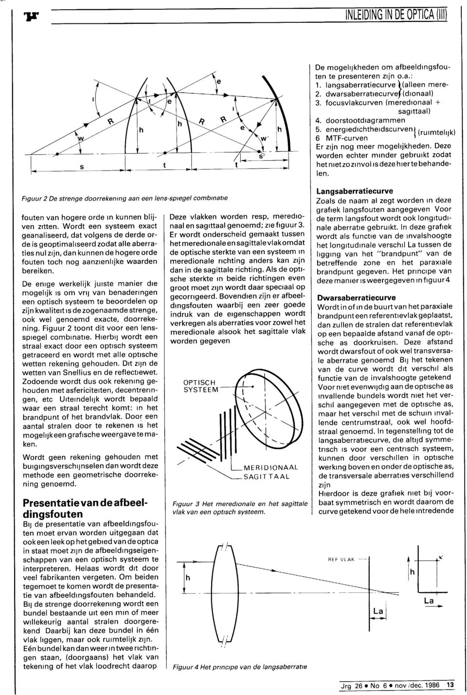 Figuur 2 De strenge doorrekenrng aan een lens-spiegel cornbrnatre fouten van hogere orde in kunnen blijven zitten.