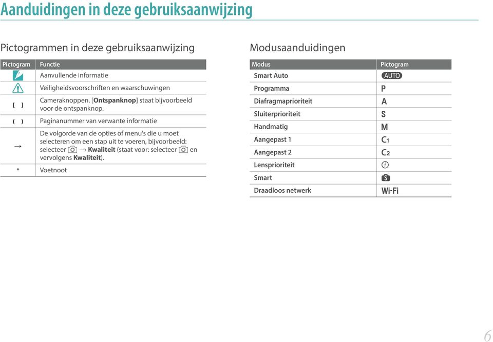 ( ) Paginanummer van verwante informatie De volgorde van de opties of menu's die u moet selecteren om een stap uit te voeren, bijvoorbeeld: selecteer b Kwaliteit