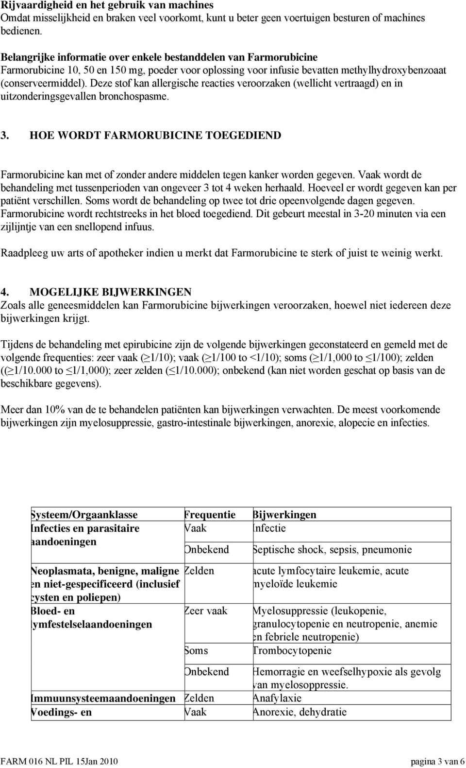 Deze stof kan allergische reacties veroorzaken (wellicht vertraagd) en in uitzonderingsgevallen bronchospasme. 3.