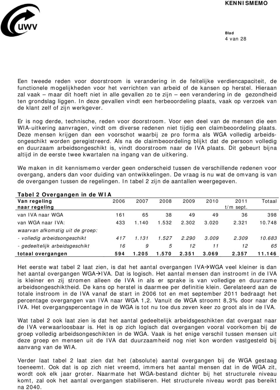 In deze gevallen vindt een herbeoordeling plaats, vaak op verzoek van de klant zelf of zijn werkgever. Er is nog derde, technische, reden voor doorstroom.