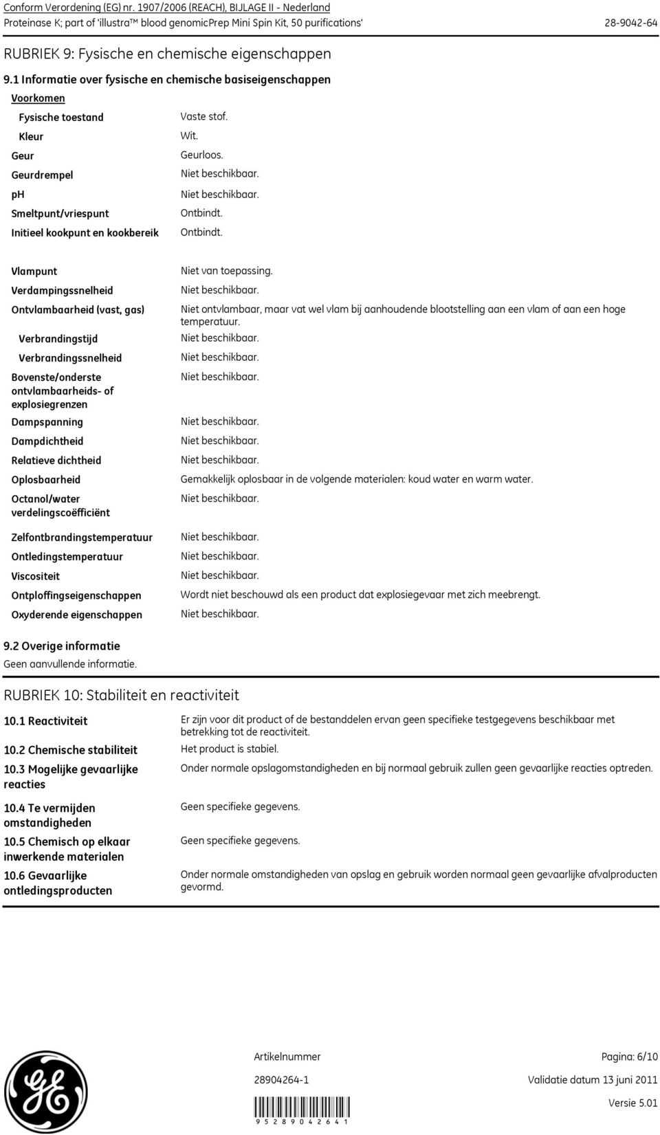 1 Informatie over fysische en chemische basiseigenschappen Voorkomen Fysische toestand Vaste stof. Kleur Wit. Geur Geurloos. Geurdrempel ph Smeltpunt/vriespunt Ontbindt.