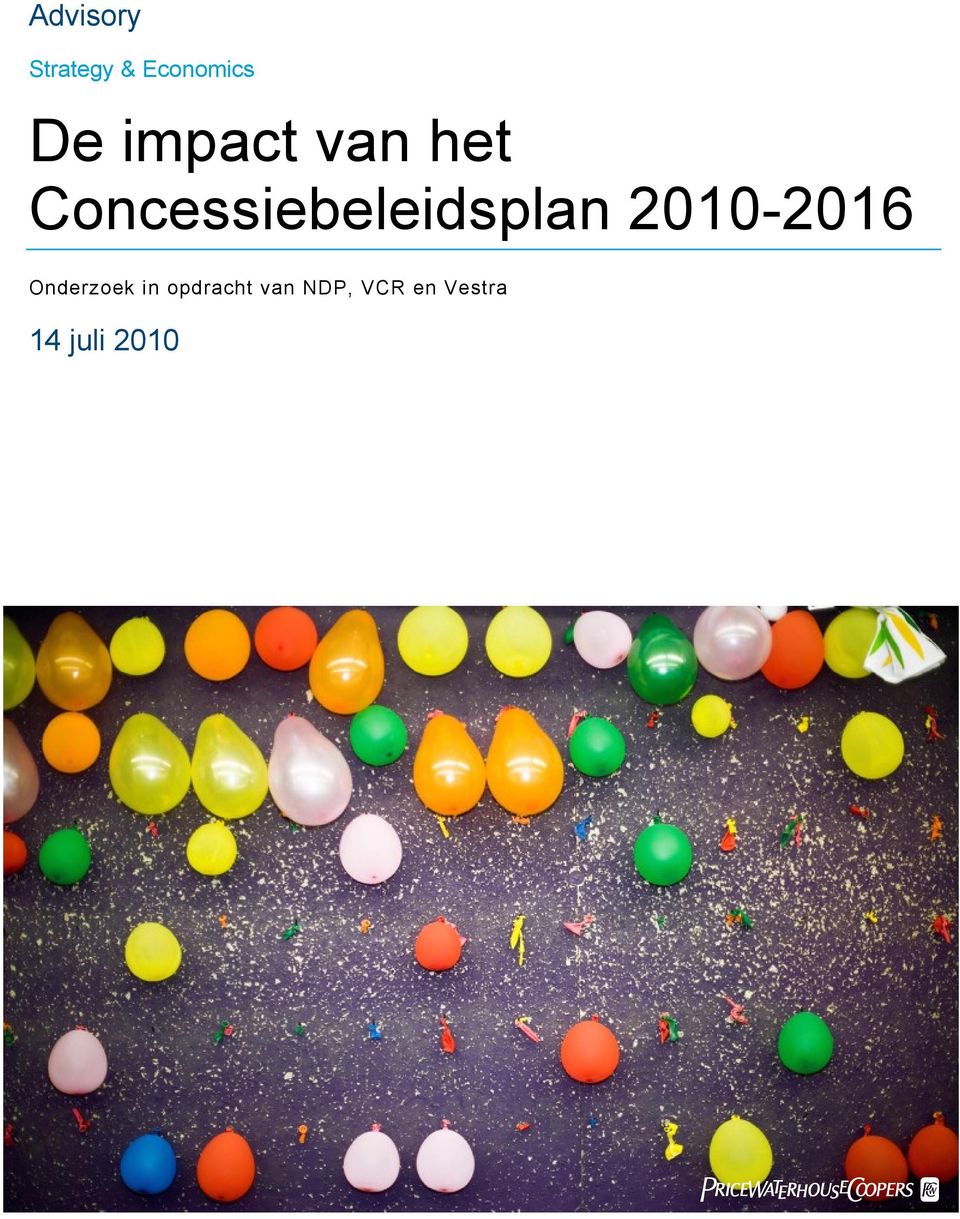 Concessiebeleidsplan 2010-2016