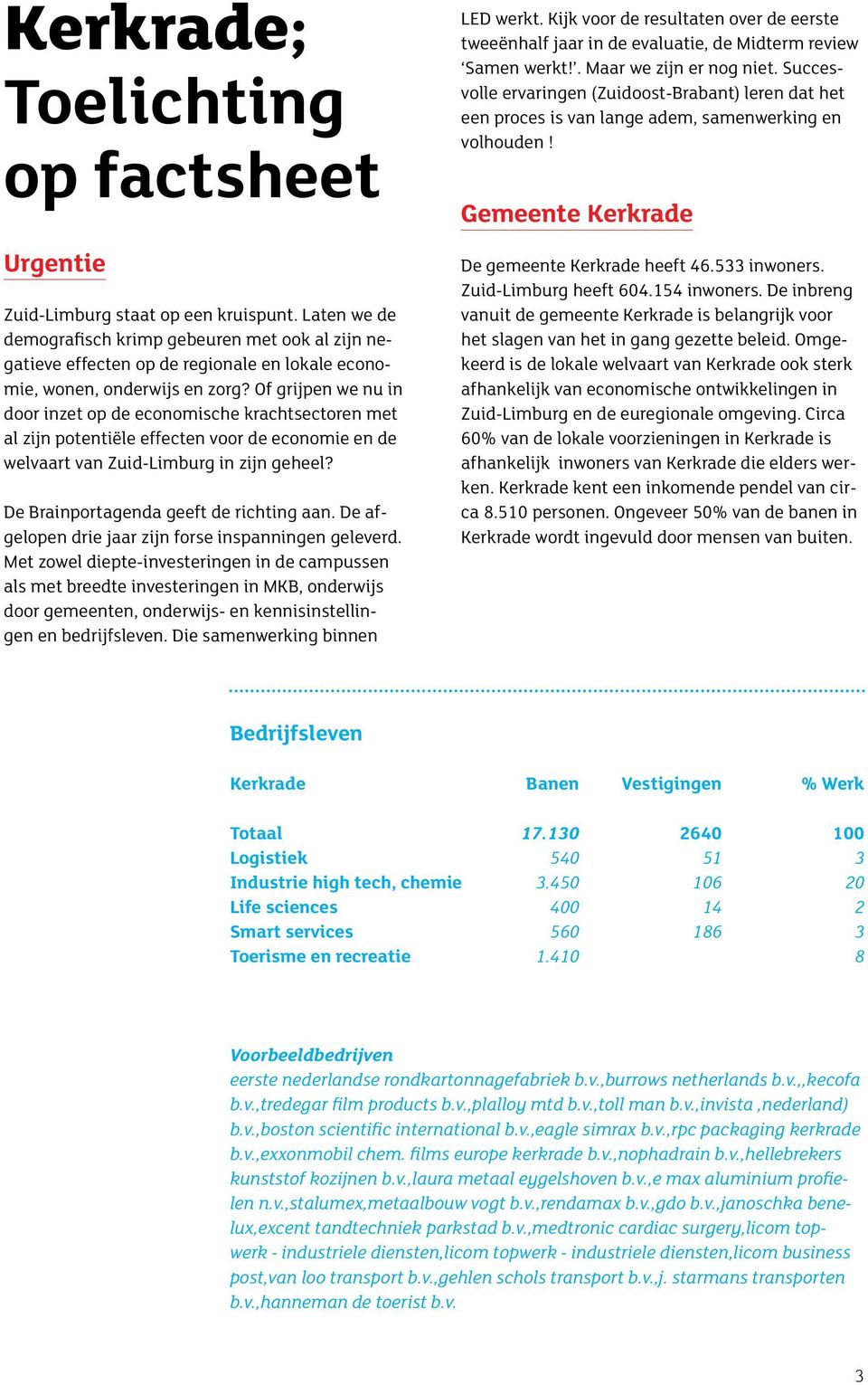 Of grijpen we nu in door inzet op de economische krachtsectoren met al zijn potentiële effecten voor de economie en de welvaart van Zuid-Limburg in zijn geheel?