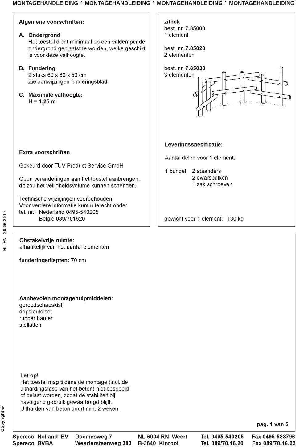 best. nr. 7.8500 elementen.