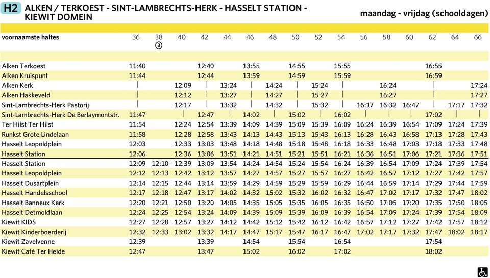 Sint-Lambrechts-Herk Pastorij 12:17 13:32 14:32 15:32 16:17 16:32 16:47 17:17 17:32 Sint-Lambrechts-Herk De Berlaymontstr.