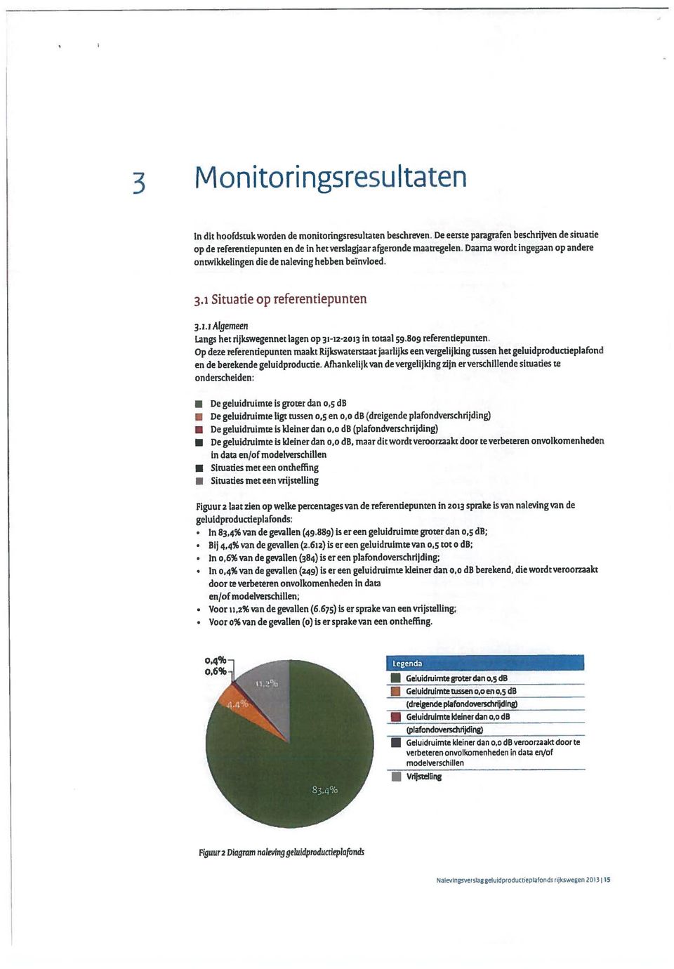 809 referentiepunten. Op deze referentiepunten maakt Rijkswaterstaat jaarlijks een vergelijking tussen het geluidproductieplafond en de berekende geluidproducae.