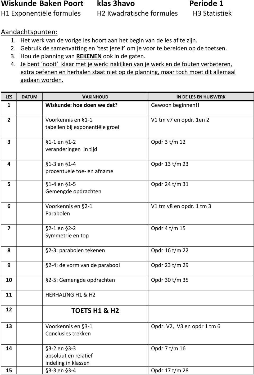 Je bent nooit klaar met je werk: nakijken van je werk en de fouten verbeteren, extra oefenen en herhalen staat niet op de planning, maar toch moet dit allemaal gedaan worden.