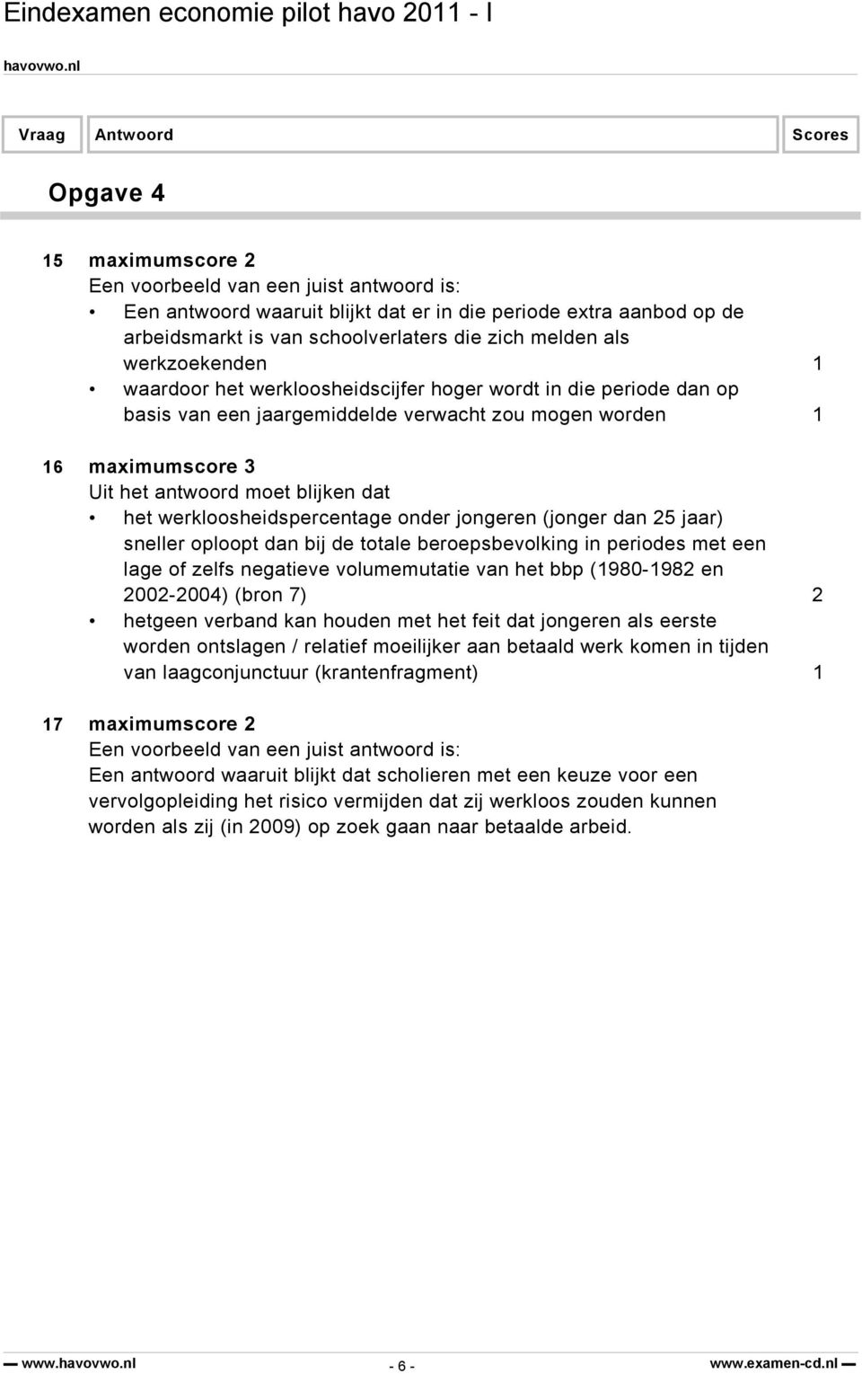 jongeren (jonger dan 25 jaar) sneller oploopt dan bij de totale beroepsbevolking in periodes met een lage of zelfs negatieve volumemutatie van het bbp (1980-1982 en 2002-2004) (bron 7) 2 hetgeen