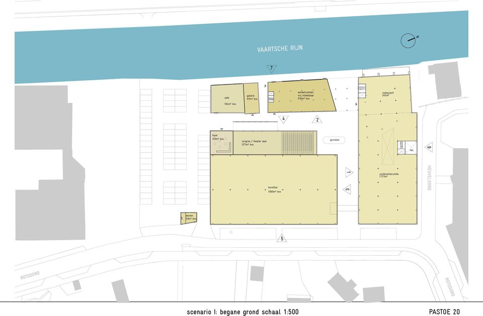 377m² bvo sprinkler hal 6 kunsthal 1690m² bvo 1 3 conferentieruimte 1177m²