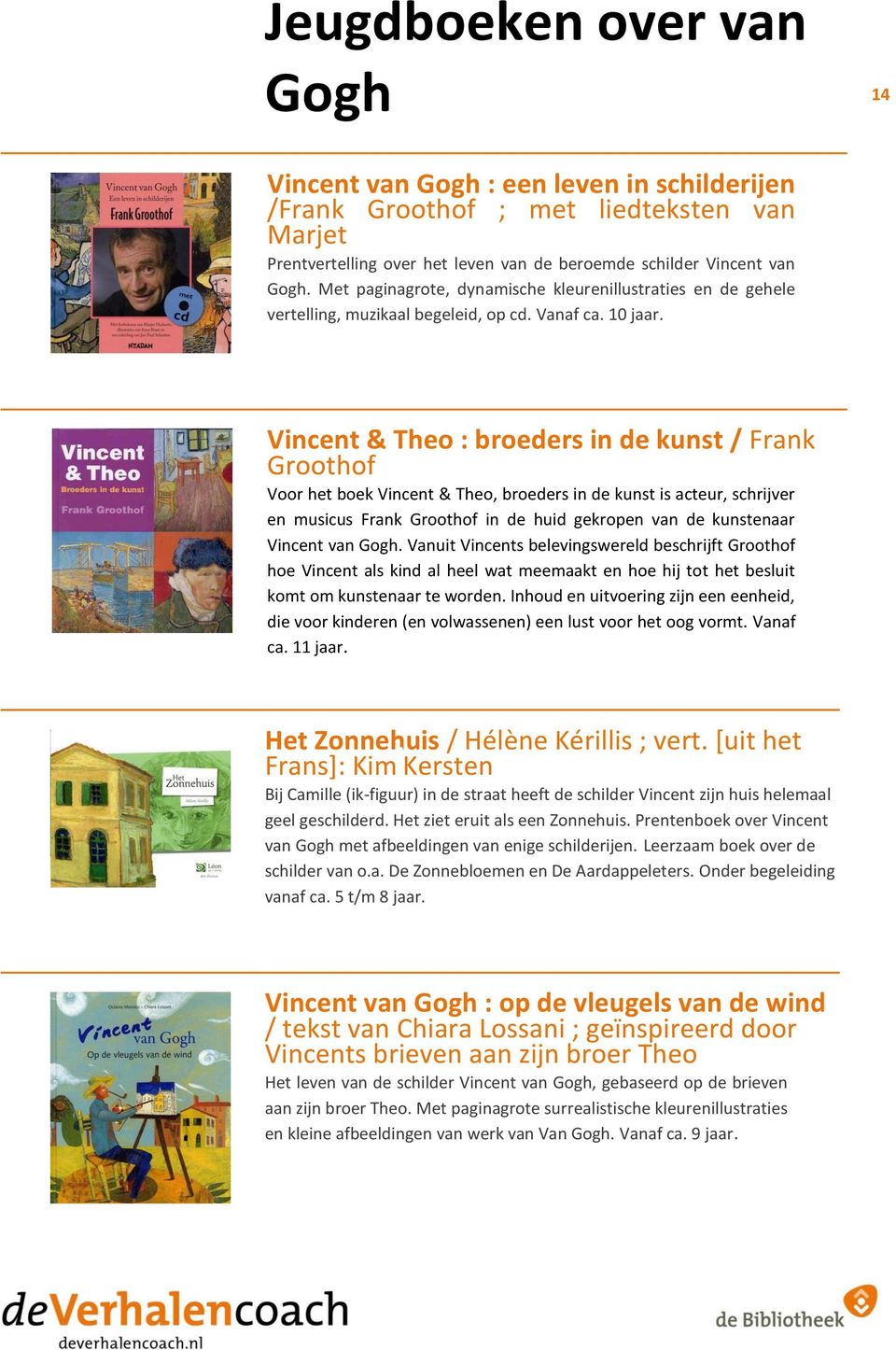 Vincent & Theo : broeders in de kunst / Frank Groothof Voor het boek Vincent & Theo, broeders in de kunst is acteur, schrijver en musicus Frank Groothof in de huid gekropen van de kunstenaar Vincent