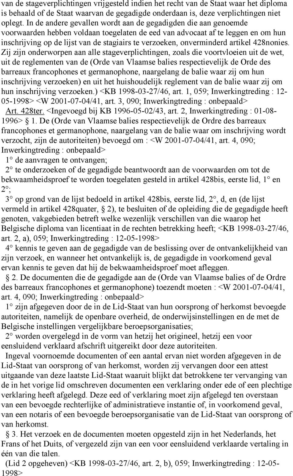 onverminderd artikel 428nonies.