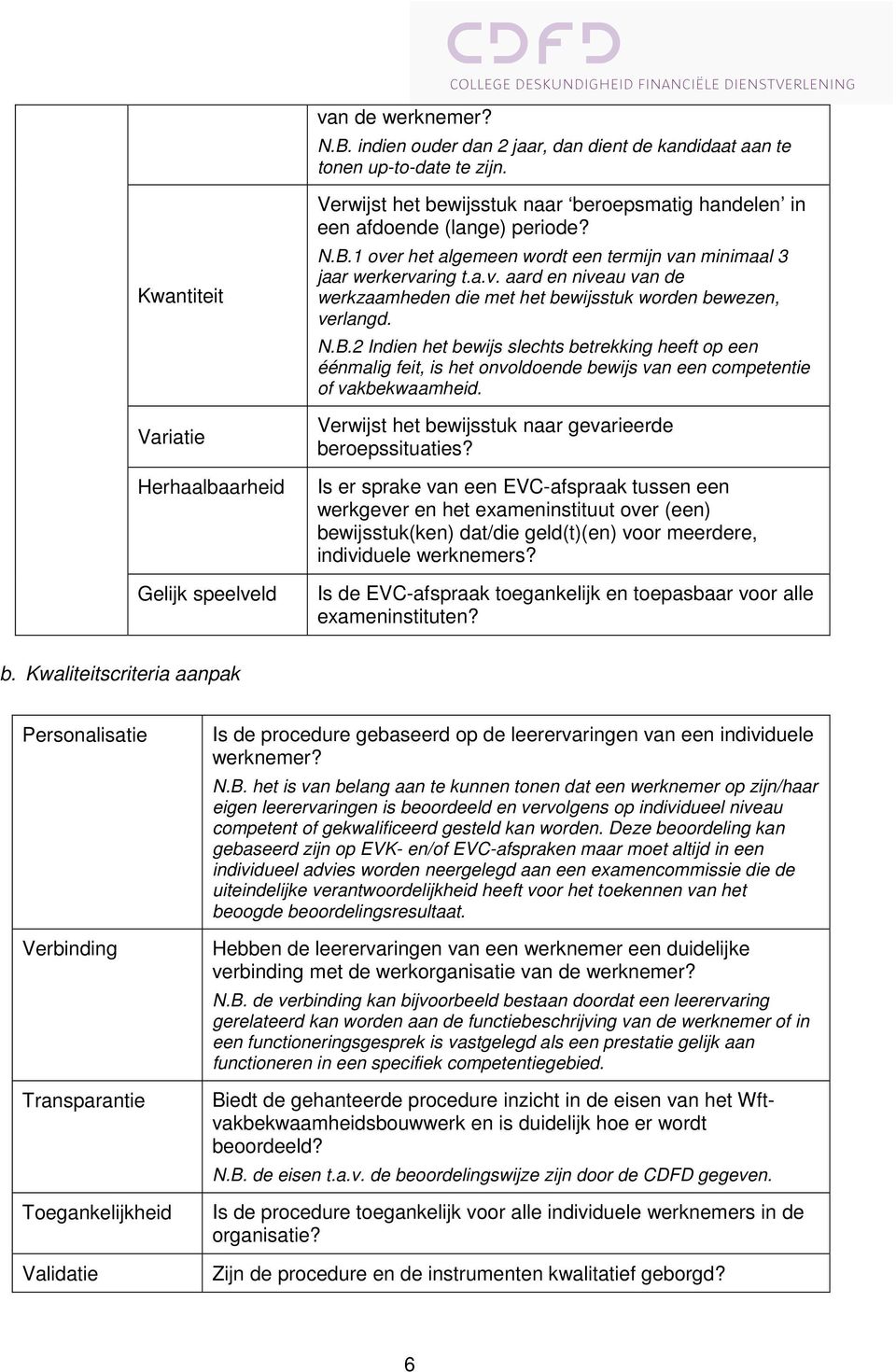 1 over het algemeen wordt een termijn van minimaal 3 jaar werkervaring t.a.v. aard en niveau van de werkzaamheden die met het bewijsstuk worden bewezen, verlangd. N.B.