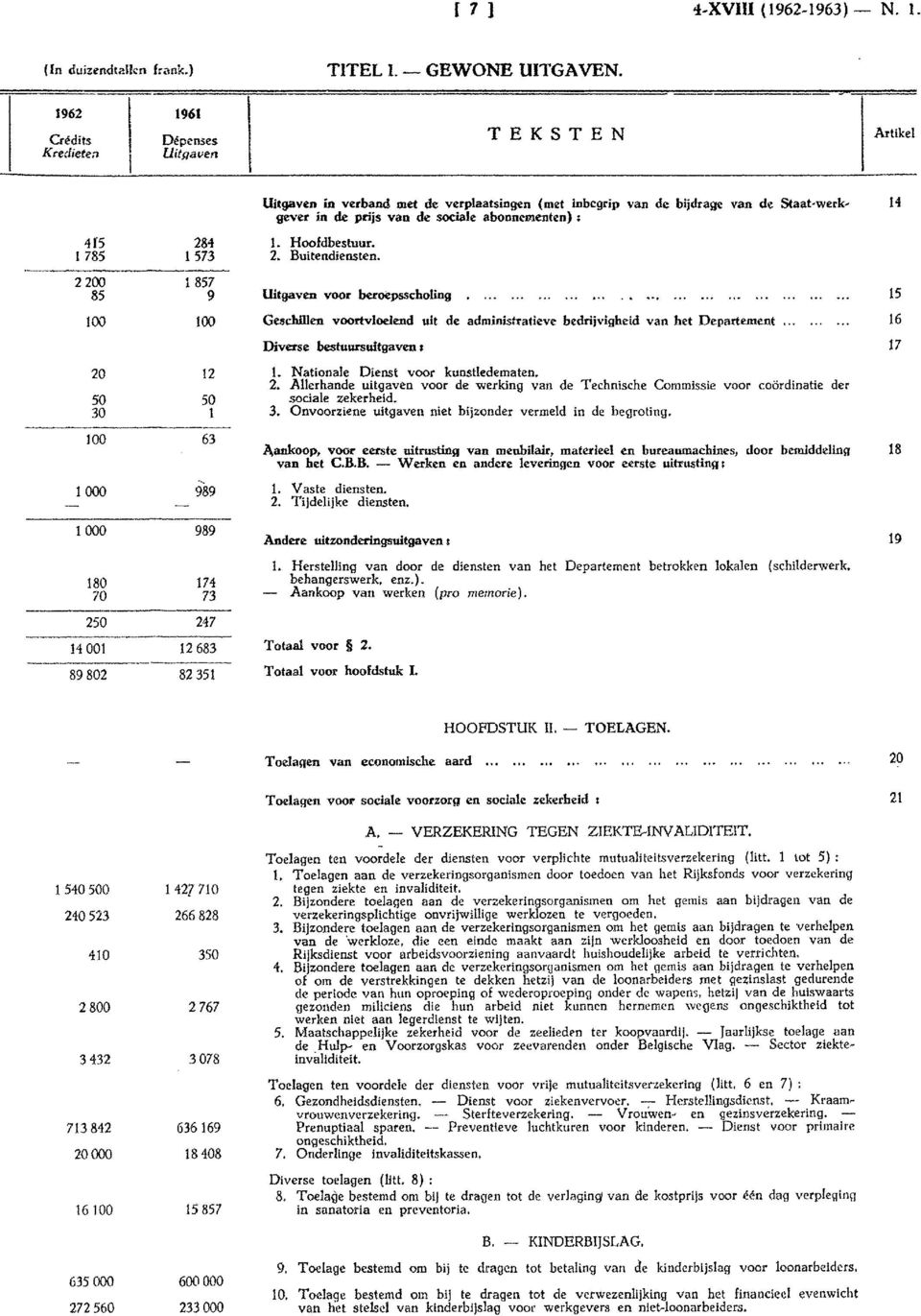 84 178 173 00 187 8 9 0 0 0 1 0 0 30 1 I. Hoofdbestuur,. Bultendiensten.