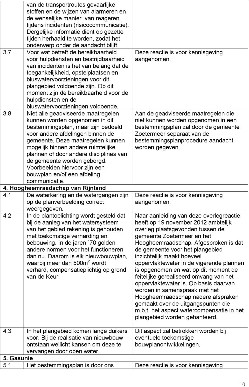 7 Voor wat betreft de bereikbaarheid voor hulpdiensten en bestrijdbaarheid van incidenten is het van belang dat de toegankelijkheid, opstelplaatsen en bluswatervoorzieningen voor dit plangebied