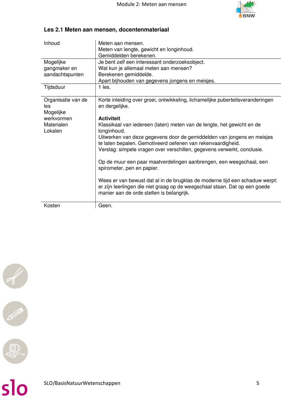 Apart bijhouden van gegevens jongens en meisjes. 1 les. Korte inleiding over groei, ontwikkeling, lichamelijke puberteitsveranderingen en dergelijke.