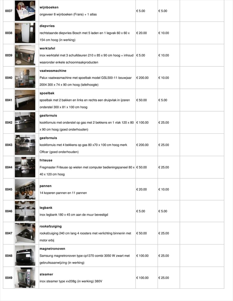 00 0040 vaatwasmachine Palux vaatwasmachine met spoelbak model GSL500-11 bouwjaar 2004 300 x 74 x 90 cm hoog (tafelhoogte) 200.00 10.