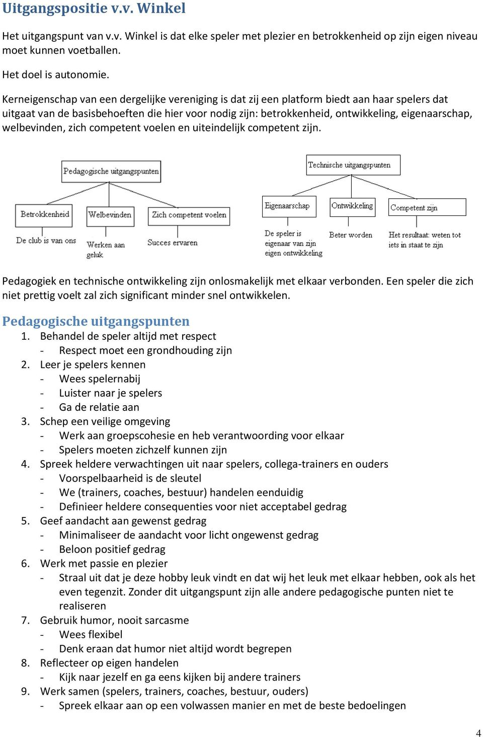 welbevinden, zich competent voelen en uiteindelijk competent zijn.