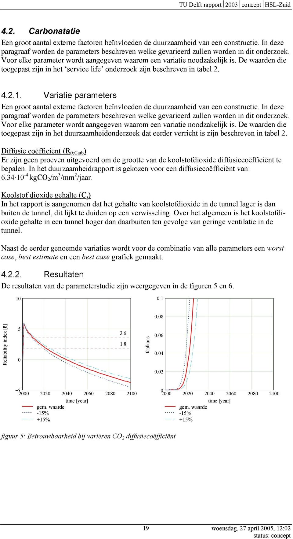 Variatie parameters Een groot aantal externe factoren beïnvloeden de duurzaamheid van een constructie.