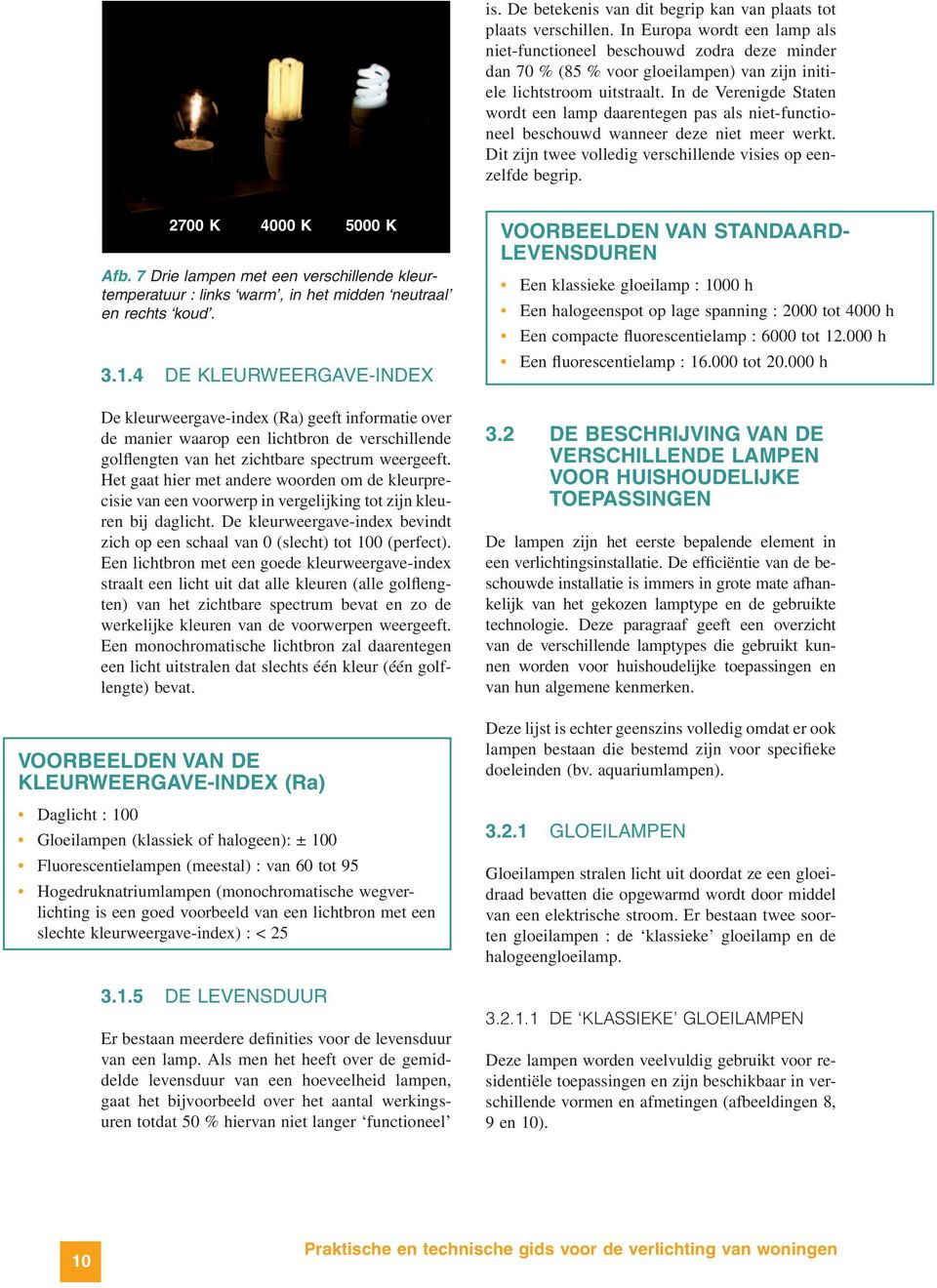 I de Vereigde State wordt ee lamp daaretege pas als iet-fuctioeel beschouwd waeer deze iet meer werkt. Dit zij twee volledig verschillede visies op eezelfde begrip. Afb.