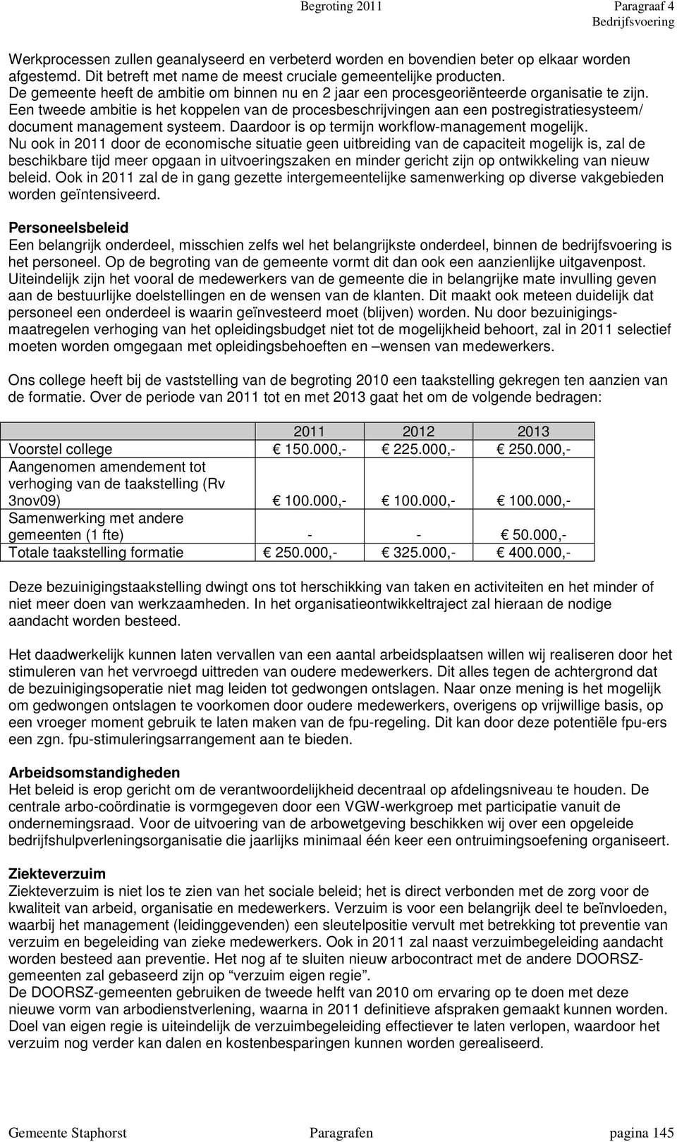 Een tweede ambitie is het koppelen van de procesbeschrijvingen aan een postregistratiesysteem/ document management systeem. Daardoor is op termijn workflow-management mogelijk.