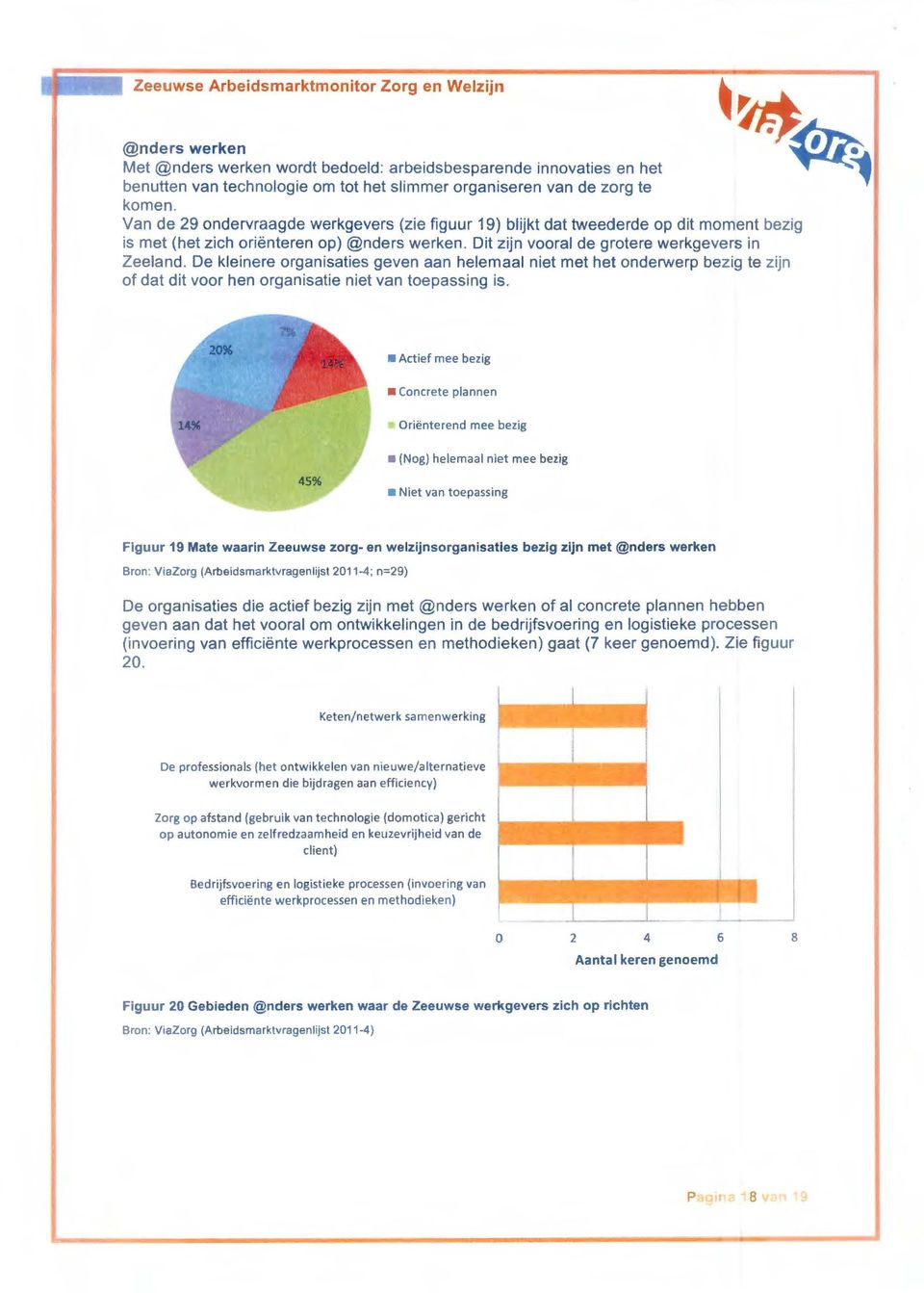 De kleinere organisaties geven aan helemaal niet met het onderwerp bezig te zijn of dat dit voor hen organisatie niet van toepassing is.