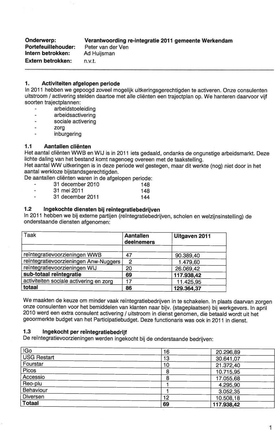 Onze consulenten uitstroom / activering stelden daartoe met alle cliënten een trajectplan op.