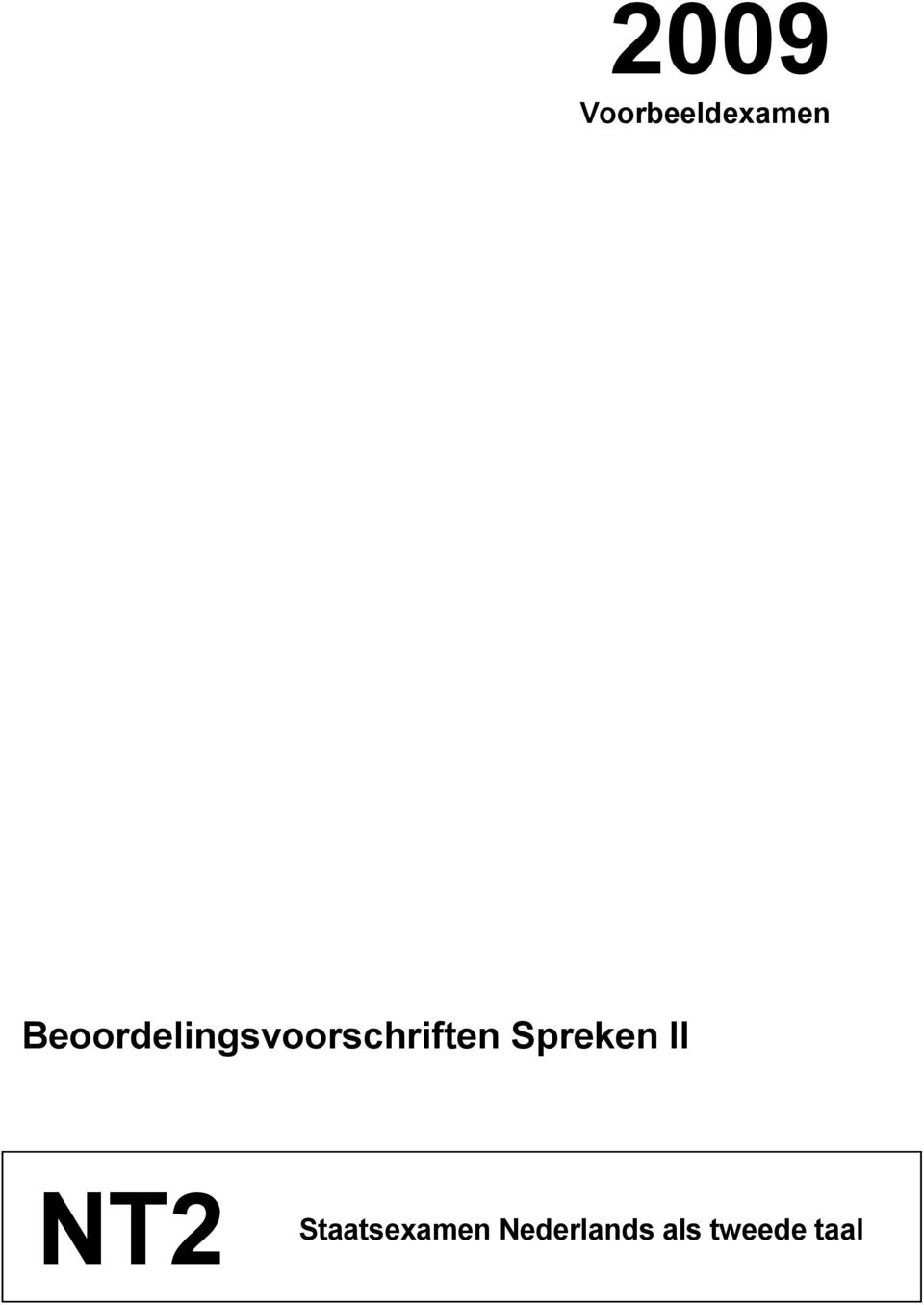 Spreken II NT2