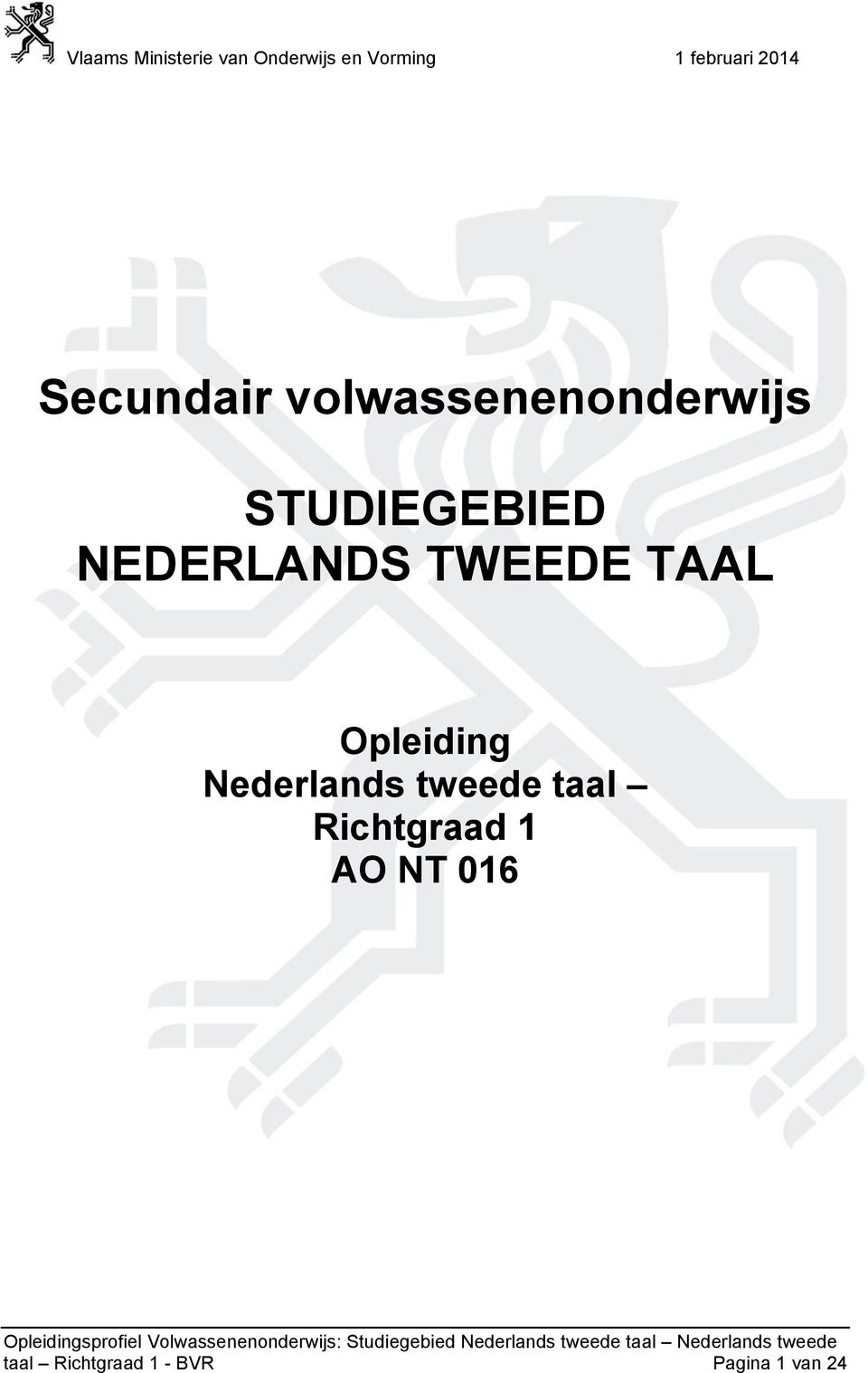 Opleiding Nederlands tweede taal