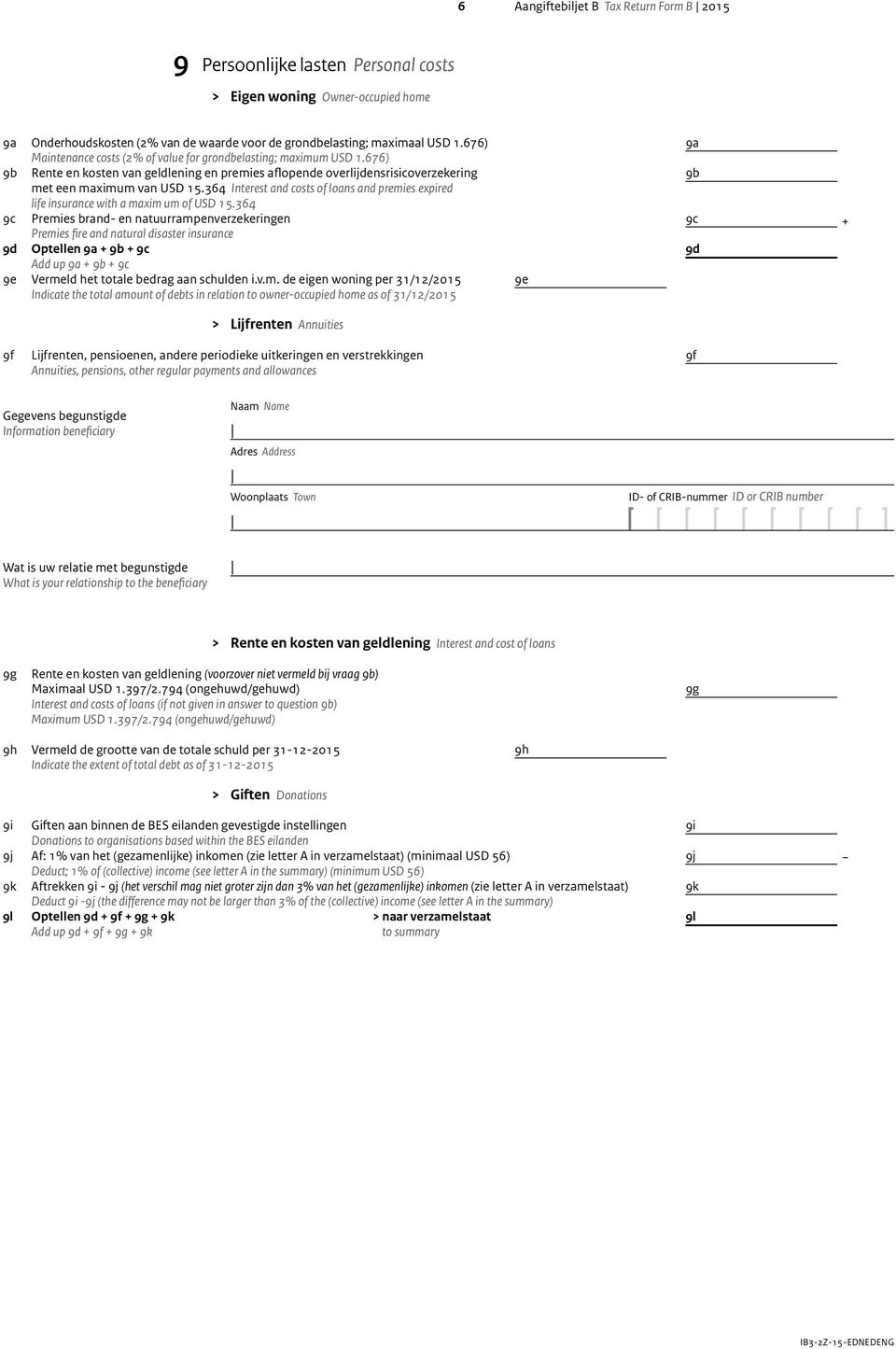 364 Interest and costs of loans and premies expired life insurance with a maxim um of 15.