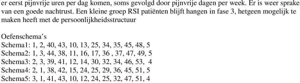 Oefenschema s Schema1: 1, 2, 40, 43, 10, 13, 25, 34, 35, 45, 48, 5 Schema2: 1, 3, 44, 38, 11, 16, 17, 36, 37, 47, 49, 5 Schema3: 2,