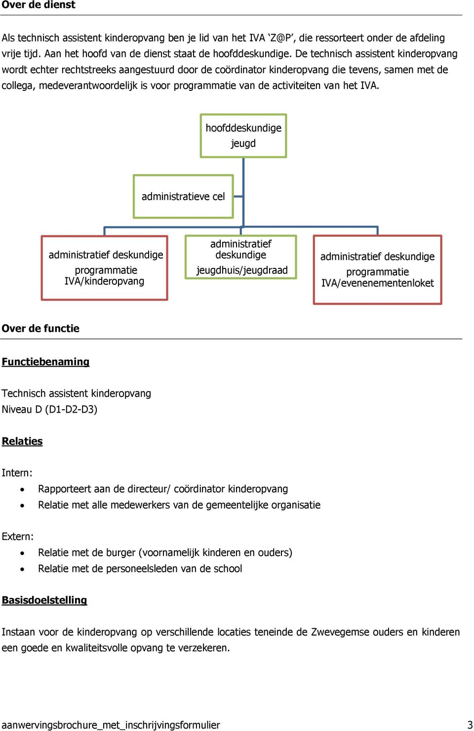 activiteiten van het IVA.