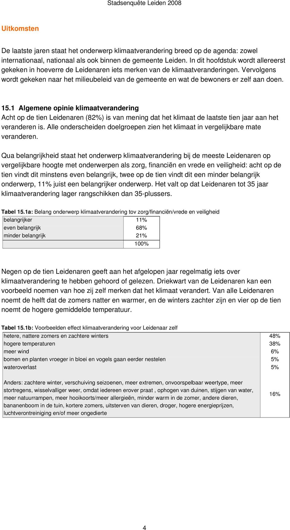 Vervolgens wordt gekeken naar het milieubeleid van de gemeente en wat de bewoners er zelf aan doen. 15.