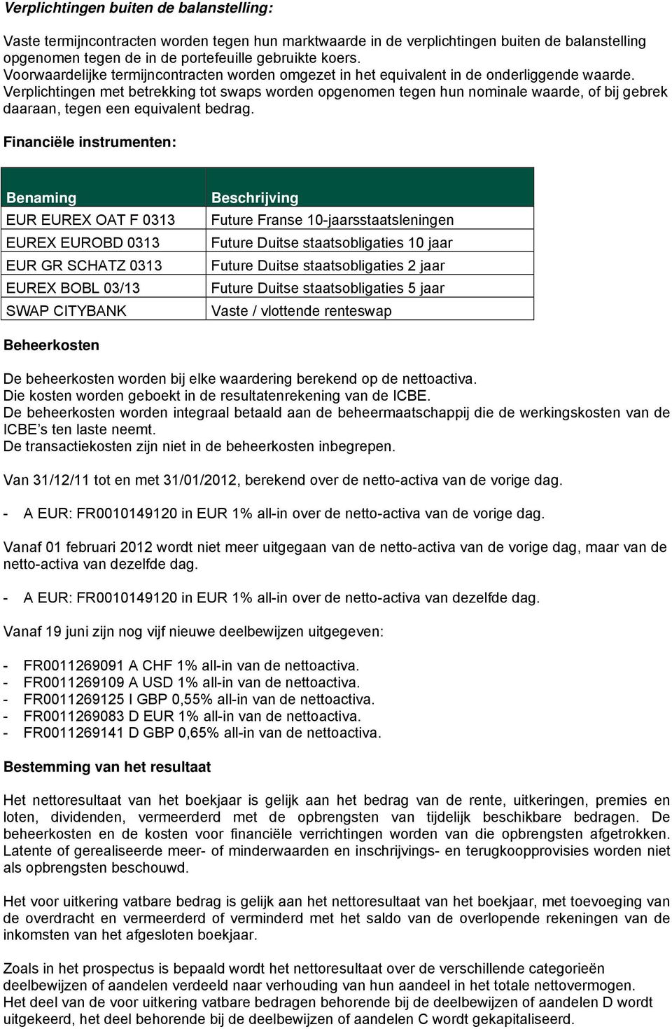 Verplichtingen met betrekking tot swaps worden opgenomen tegen hun nominale waarde, of bij gebrek daaraan, tegen een equivalent bedrag.