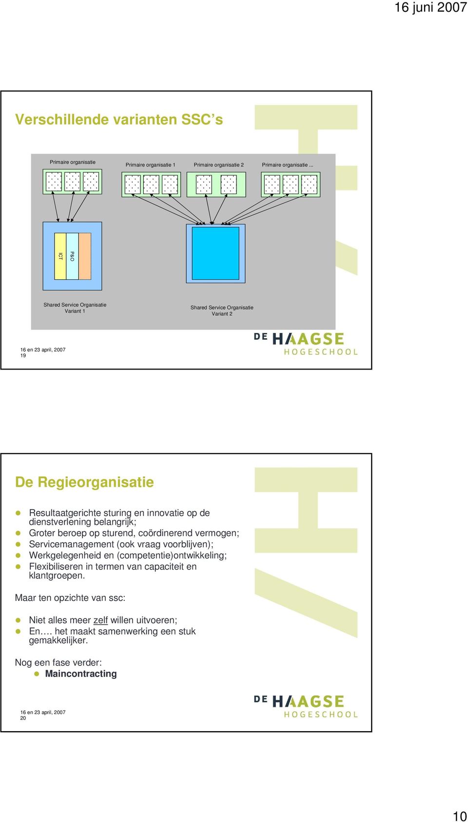 dienstverlening belangrijk; Groter beroep op sturend, coördinerend vermogen; Servicemanagement (ook vraag voorblijven); Werkgelegenheid en